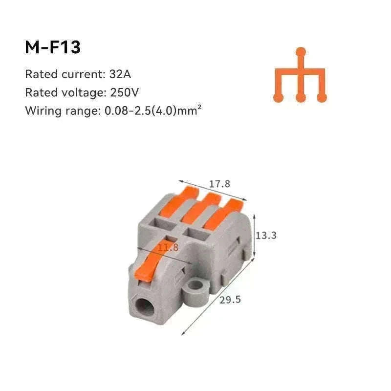 Mini Fast Wiring Cable Connectors for Clean, Secure Joins-M-F15 / 10 PCS