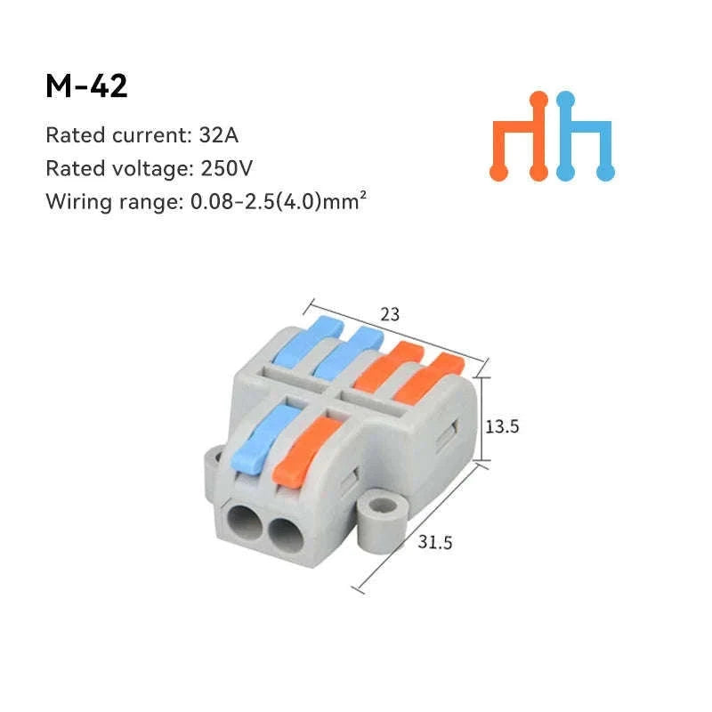 Mini Fast Wiring Cable Connectors for Clean, Secure Joins-M-F15 / 10 PCS