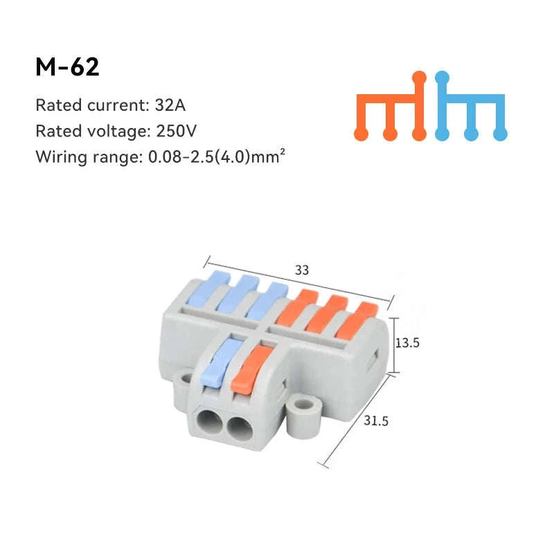 Mini Fast Wiring Cable Connectors-M-F15 / 10 PCS