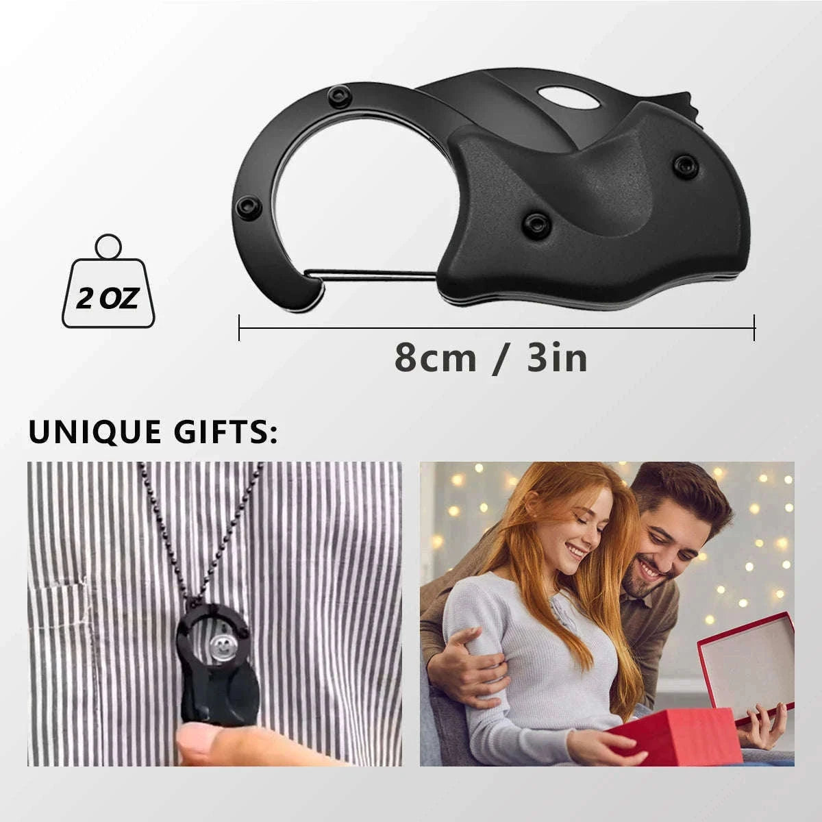 Mini Folding Keychain Knife Iron Multi-Tool for EDC & Camping-1pcs / United States