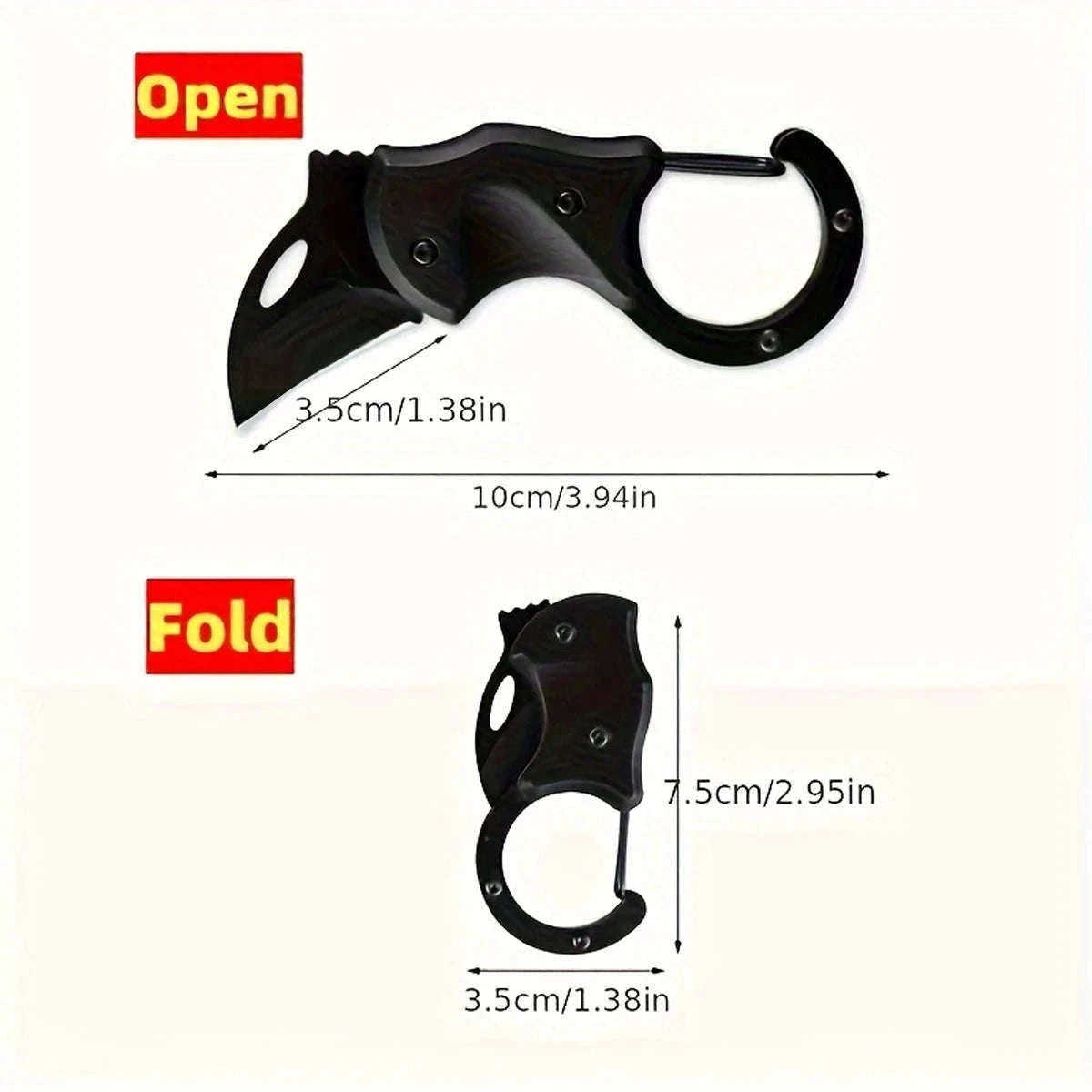 Mini Folding Keychain Knife Iron Multi-Tool for EDC & Camping-
