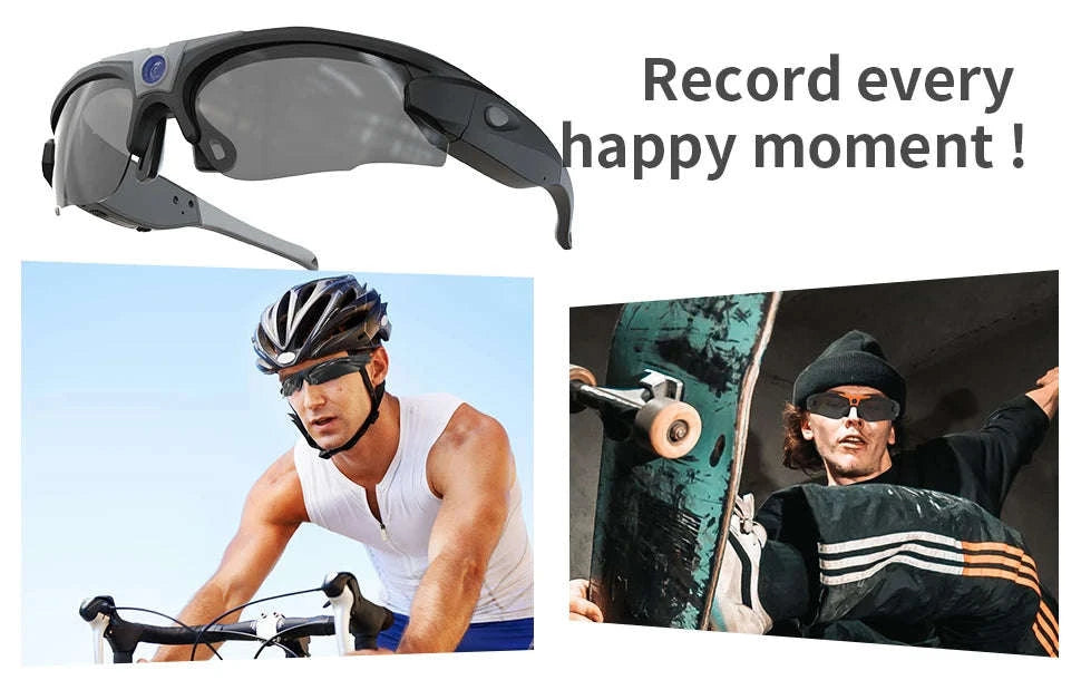 Mini FPV WiFi Smart Glasses Action Camera-VG35 with 128GB