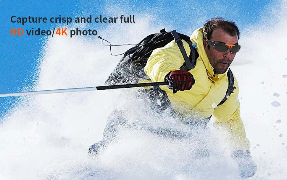 Mini FPV WiFi Smart Glasses Action Camera-VG35 with 128GB