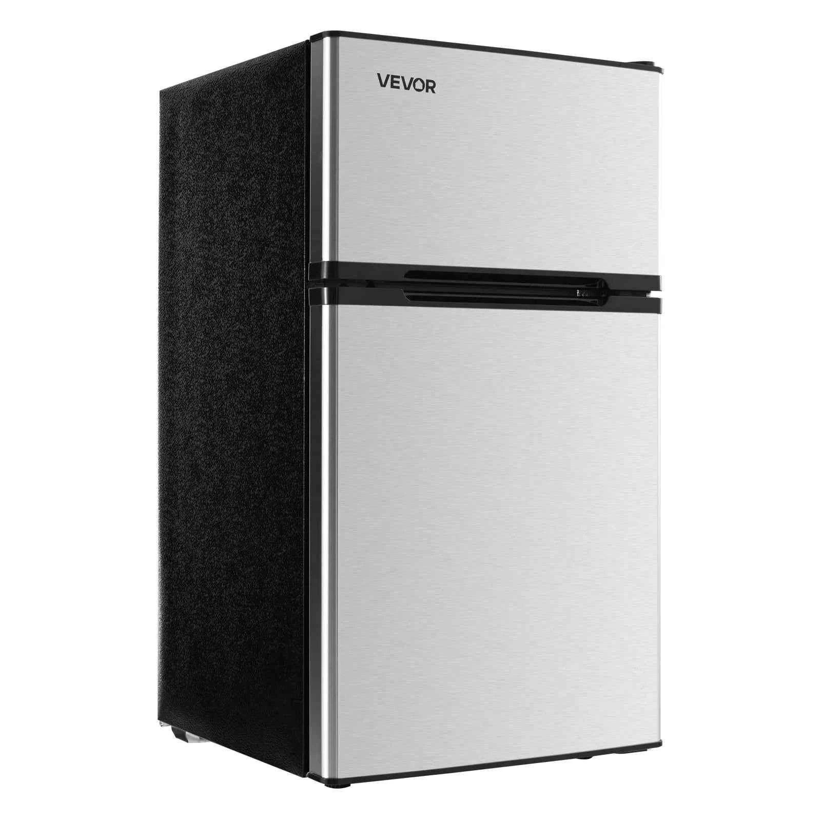 Mini Fridge with Freezer 3.2 Cu.Ft Two Door Compact Refrigerator-90L Type B Red / United States