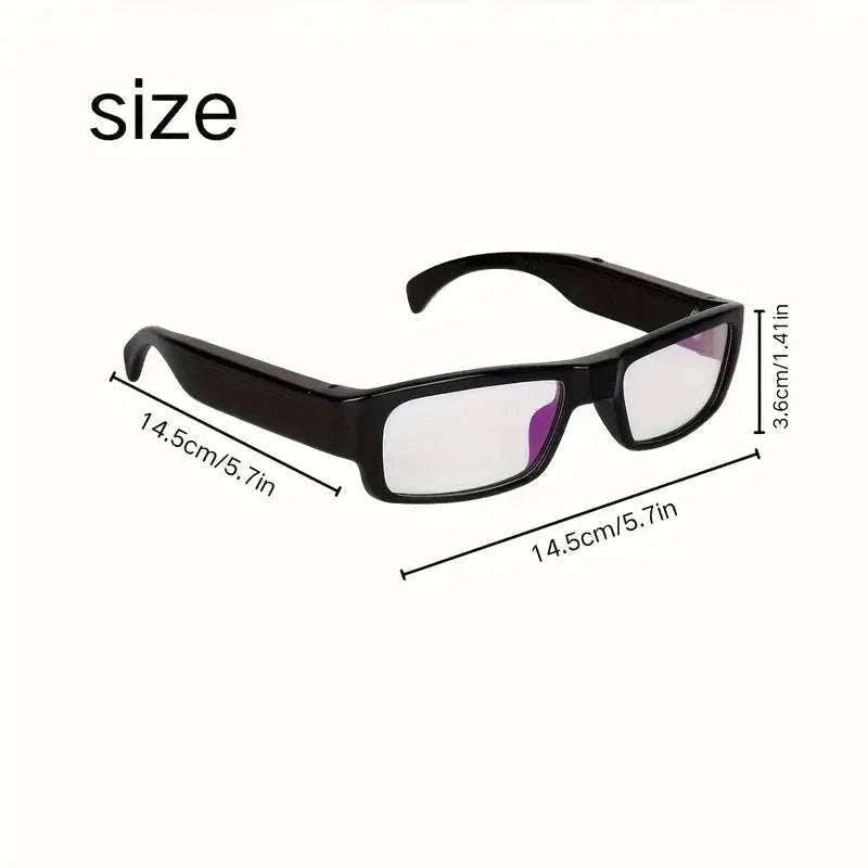 Mini Glasses Camera 1080P Wearable Hands-Free Recording-Glasses A