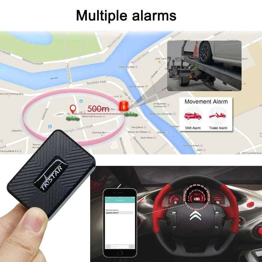 Mini GPS Car Tracker with Real-Time Tracking & Alerts TK913-With Box And Charger