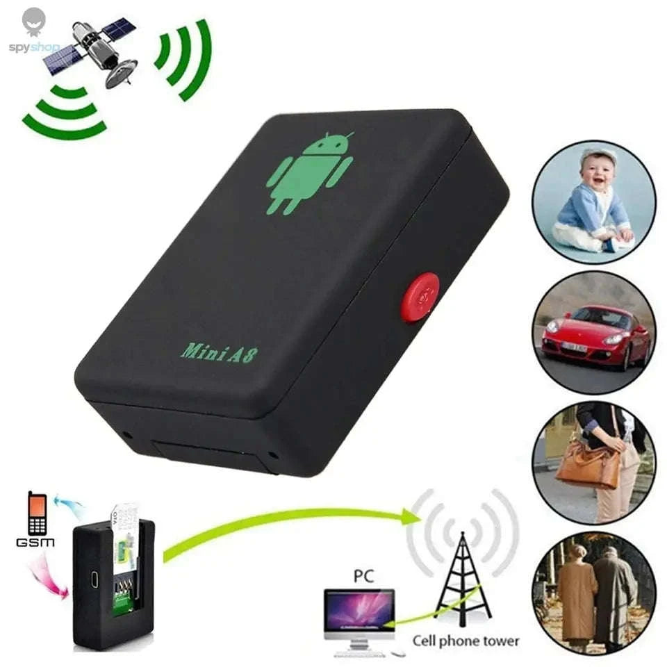 Mini GPS Tracker A8 – Real-Time Tracking and Sound Monitoring-Black