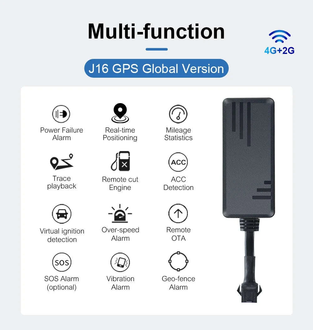 Mini GPS Tracker for Car, Motorcycle and Bike with Engine Cut-1 J16 wire