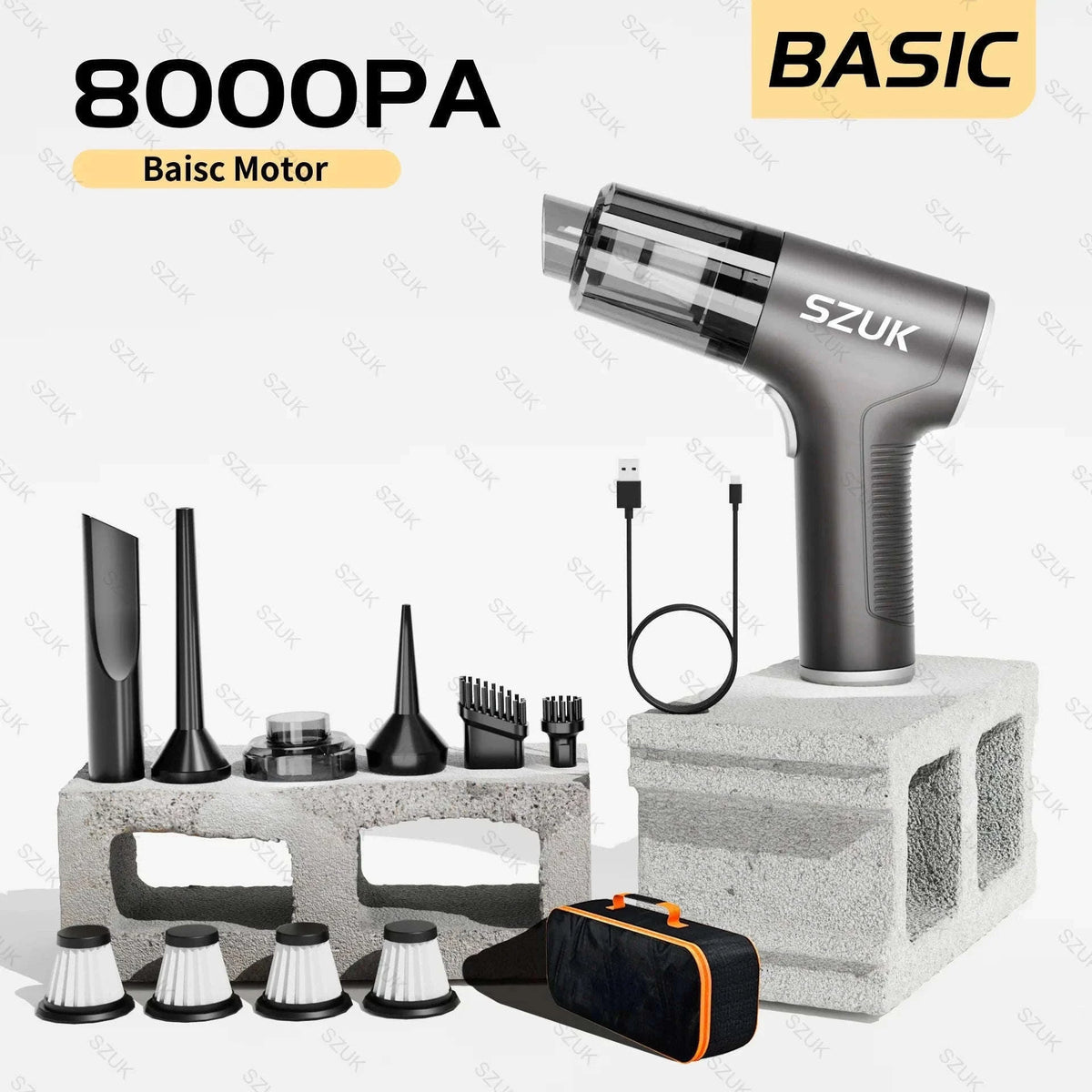 Mini Handheld Car Vacuum Cleaner with 98000PA Suction-Pro 2hapa
