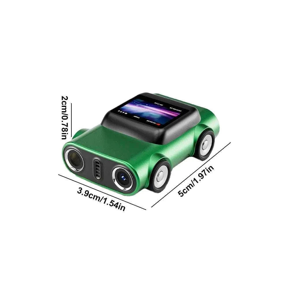 Mini Keychain Camera with 1.0" Screen, 1080P HD Video Recorder-Silver
