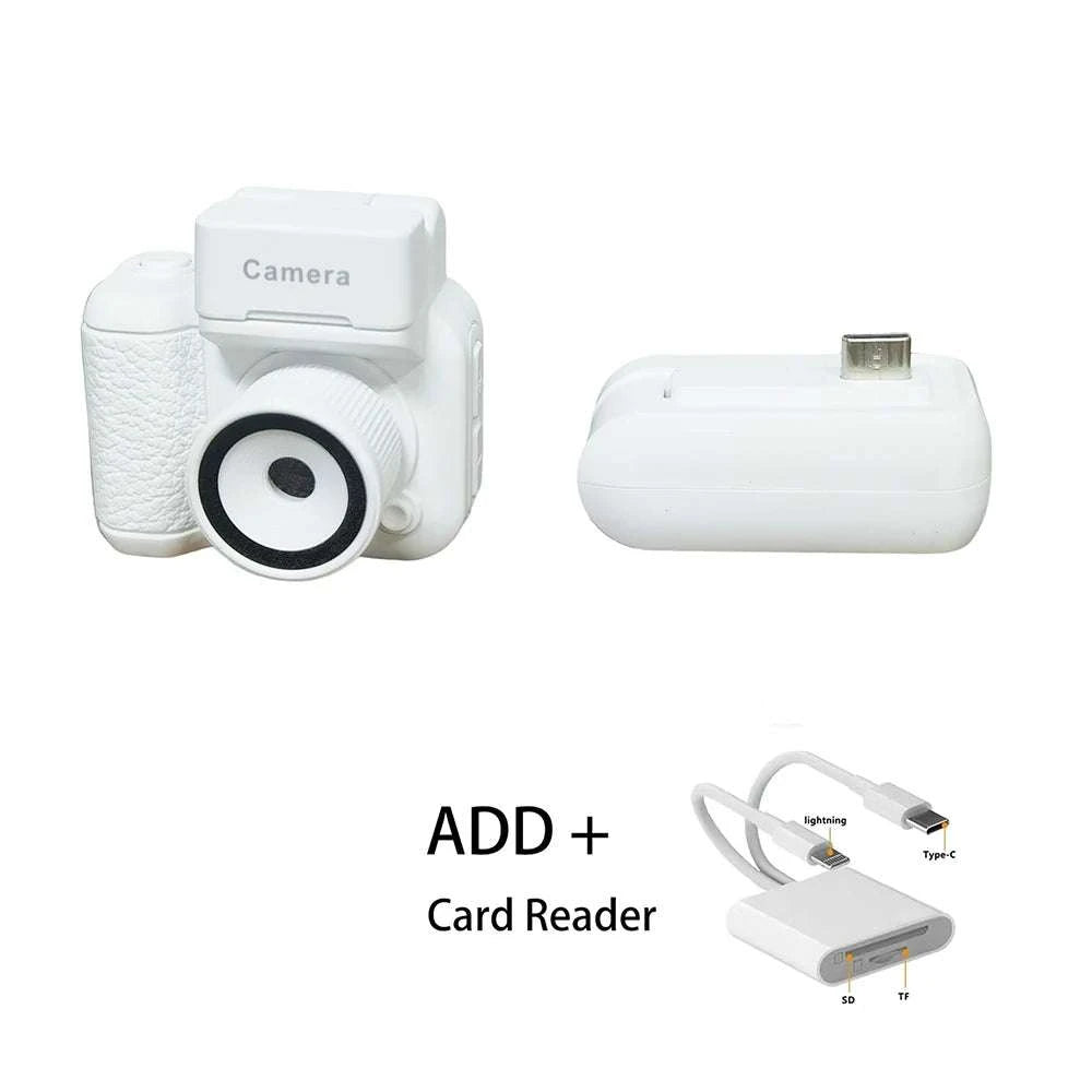 Mini Keychain Camera with Screen 1080P HD Pocket Video Recorder-Y3000 Pink / Cam Add 64G Card