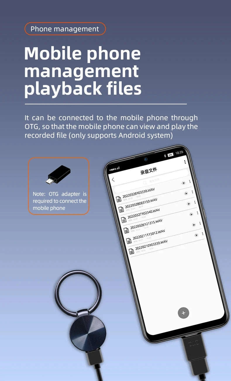 Mini Keychain Voice Activated Recorder-Voice recorder / 8 GB