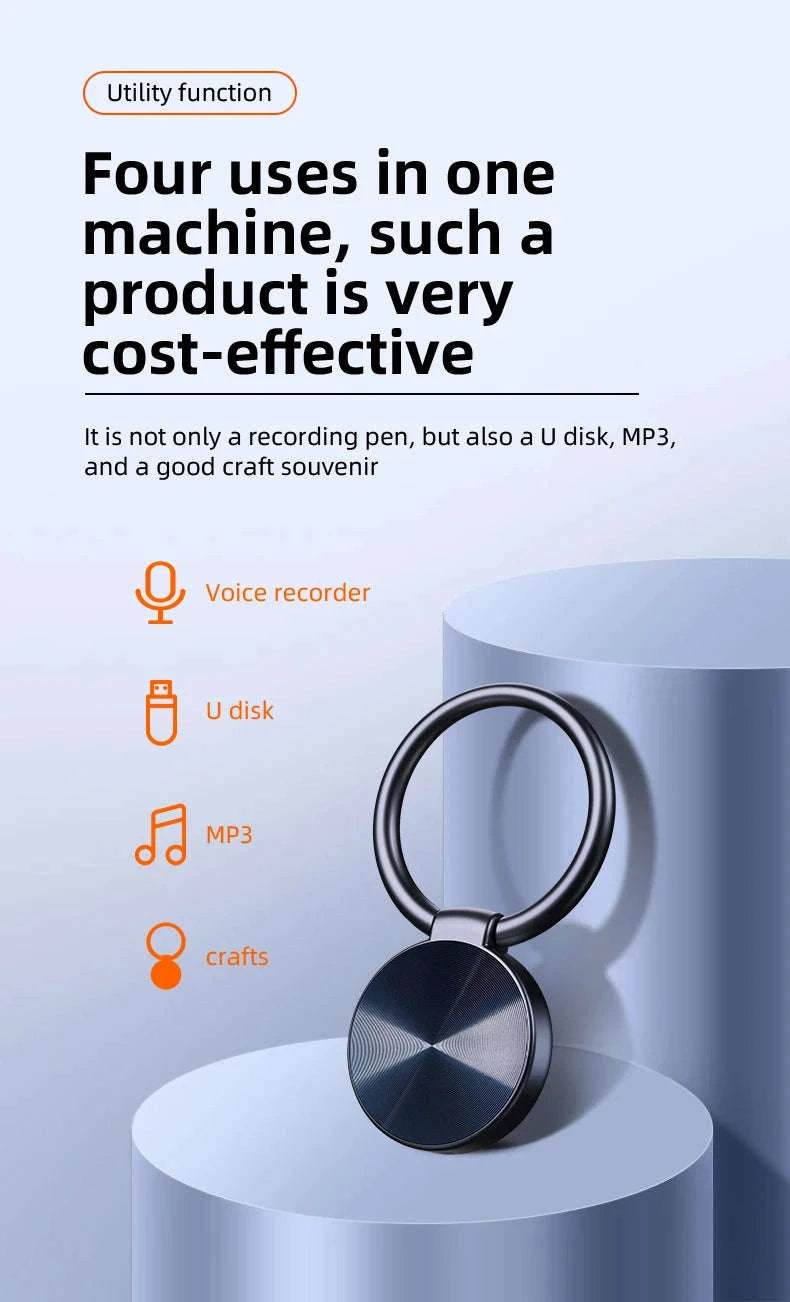 Mini Keychain Voice Activated Recorder-Voice recorder / 8 GB