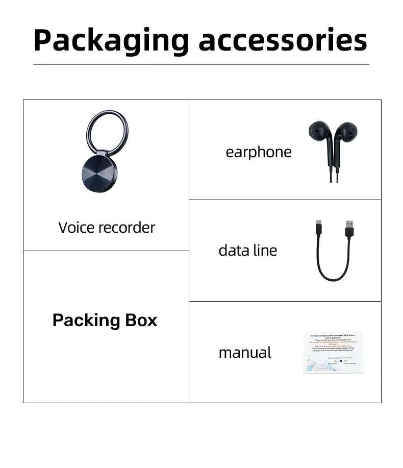 Mini Keychain Voice Activated Recorder-Voice recorder / 8 GB