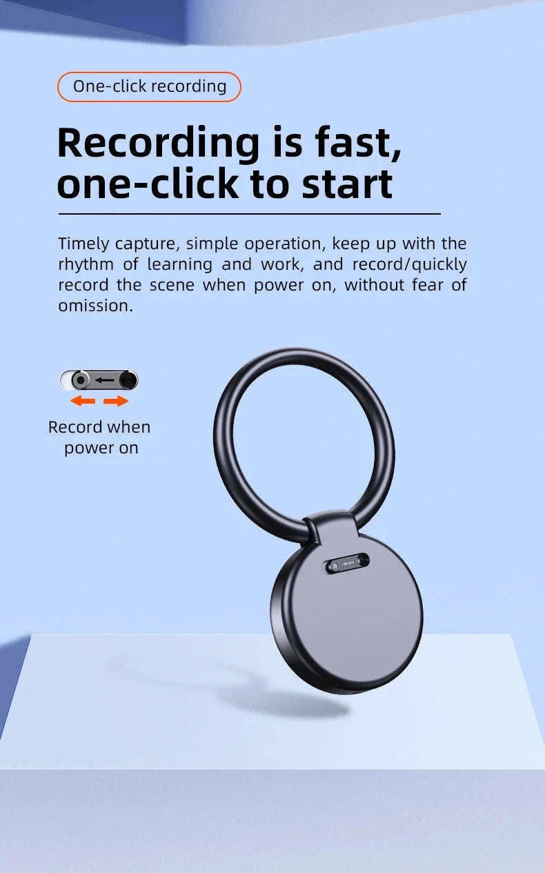 Mini Keychain Voice Activated Recorder with Noise Reduction-Voice recorder / 8 GB