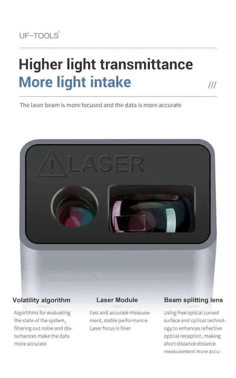 Mini Laser Rangefinder 30m High Precision USB Rechargeable Meter-30m