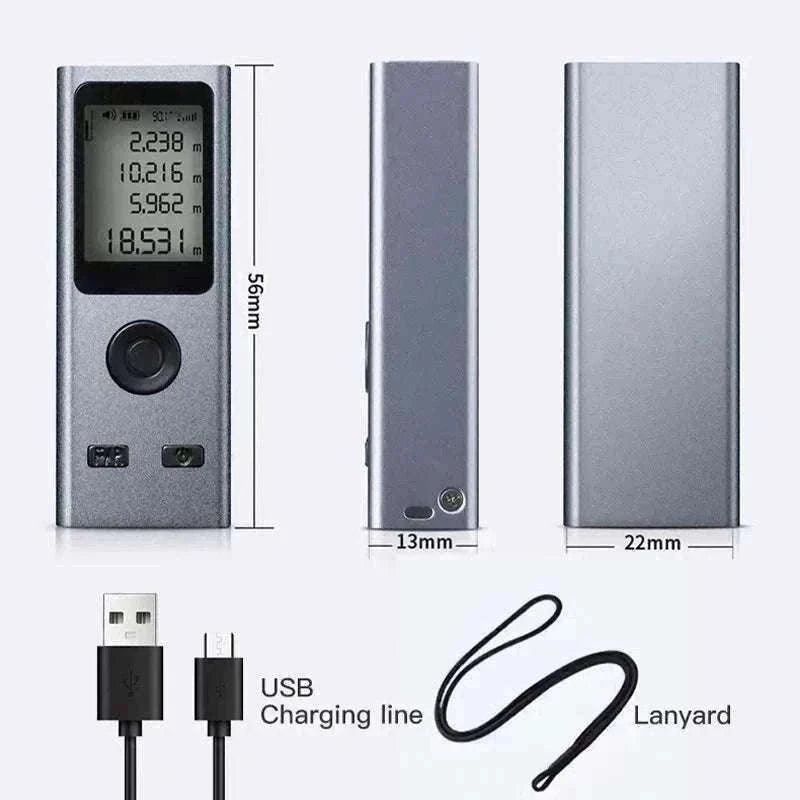Mini Laser Rangefinder 30m High Precision USB Rechargeable Meter-30m