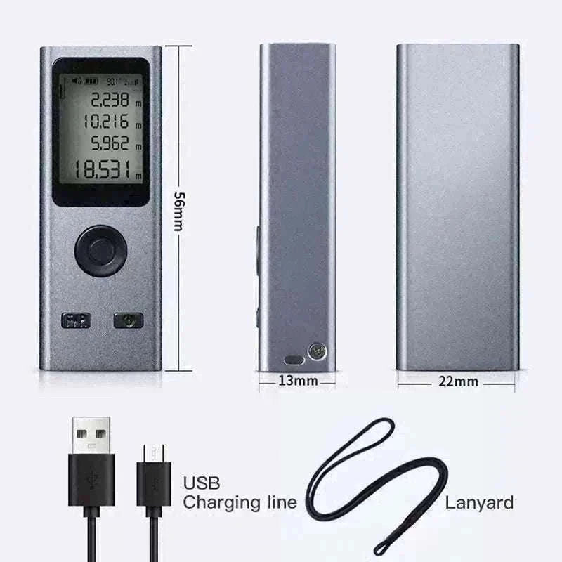Mini Laser Rangefinder 30m High Precision USB Rechargeable Meter-30m