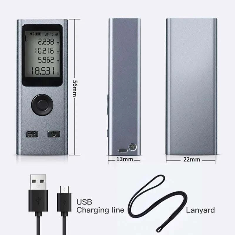 Mini Laser Rangefinder 30m High Precision USB Rechargeable Meter-30m