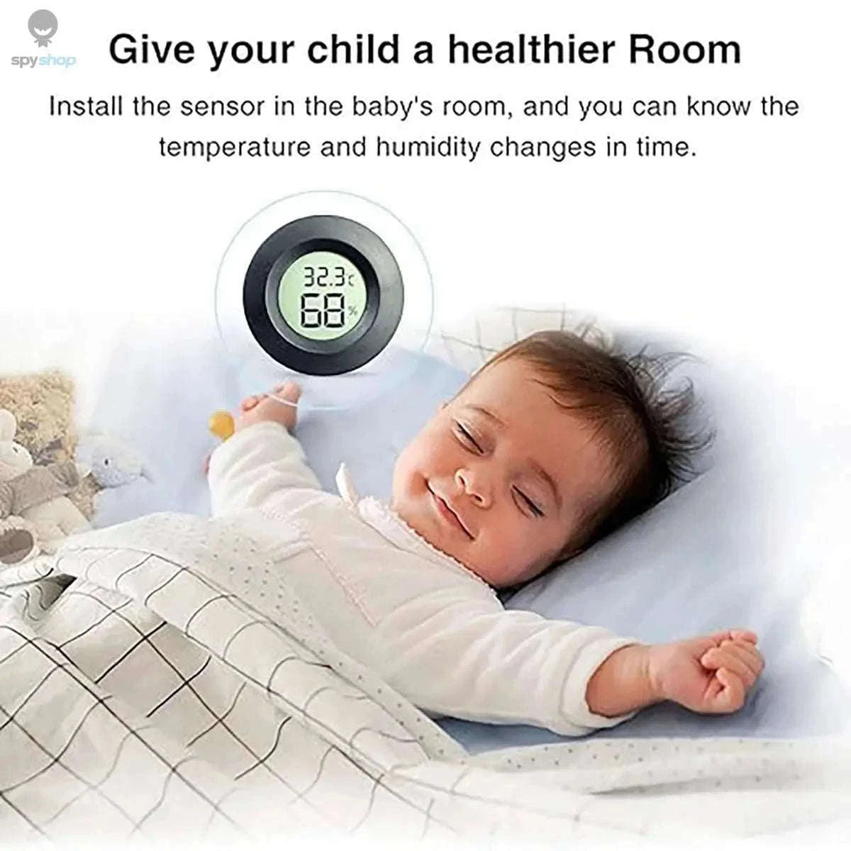 Mini LCD Digital Thermometer & Hygrometer for Accurate Monitoring-Black 1pc