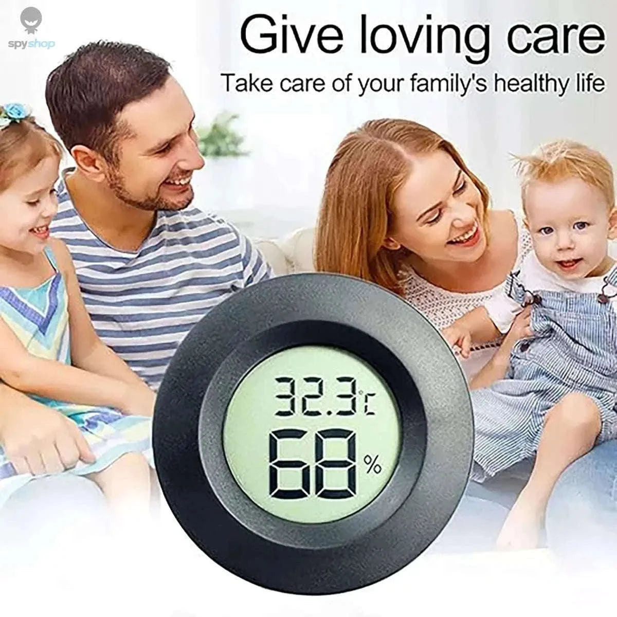 Mini LCD Digital Thermometer & Hygrometer for Accurate Monitoring-Black 1pc