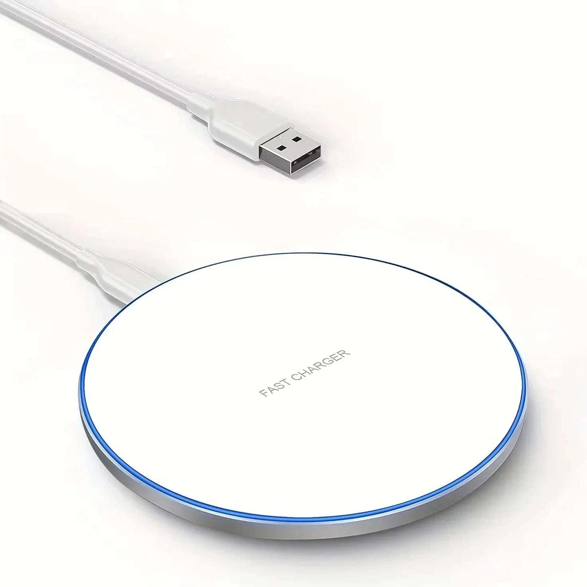 Mini LED Wireless Charger Pad for Fast, Convenient Charging-Black No Cable