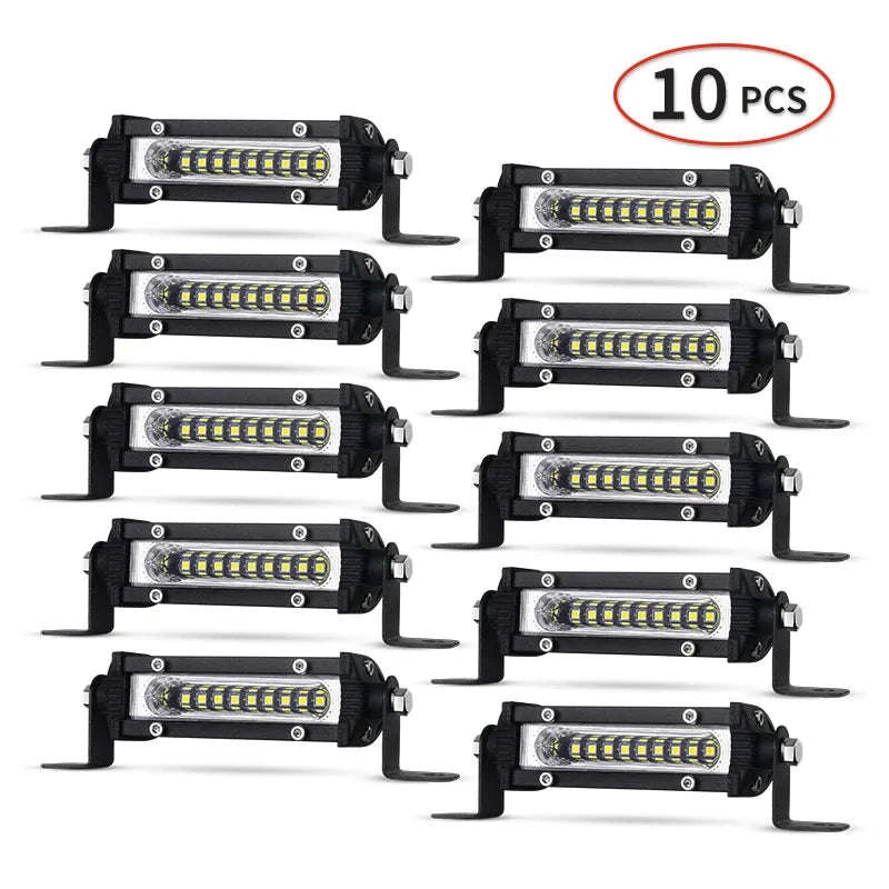 Mini LED Work Bar 9 LED Slim 4.5 Inch 27W Offroad Driving Light-27w 10pcs
