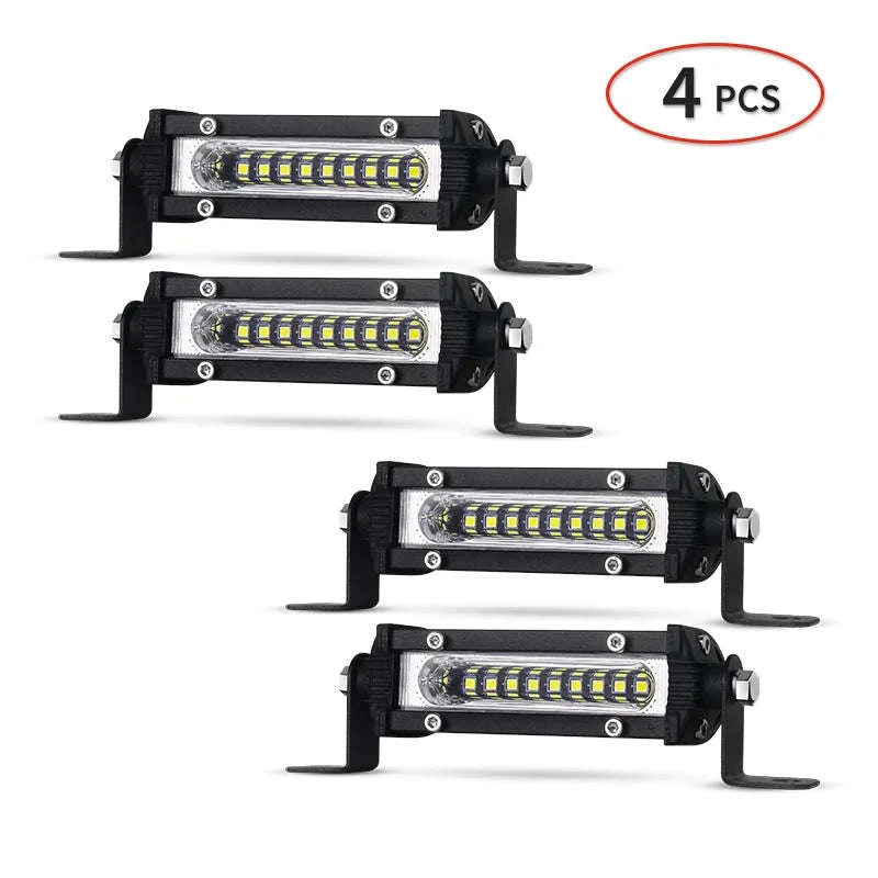 Mini LED Work Bar 9 LED Slim 4.5 Inch 27W Offroad Driving Light-27w 10pcs