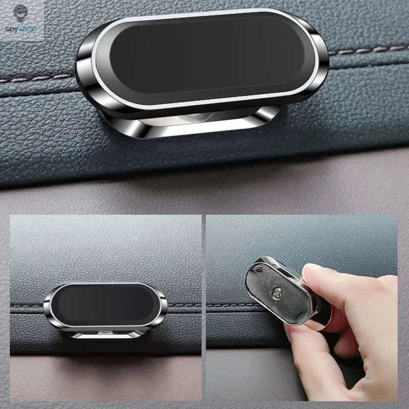 Mini Magnetic Car Phone Holder for a Cleaner, Safer Dash-Black