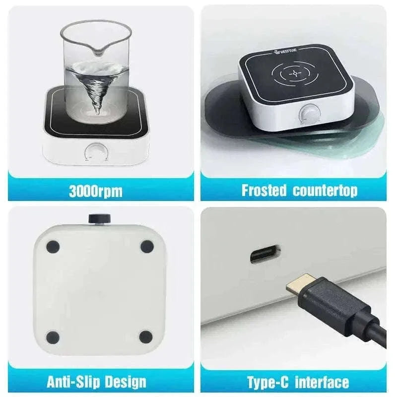 Mini Magnetic Stirrer 2000rpm/3000rpm with Stir Bar-MS2000D Green / EU Plug