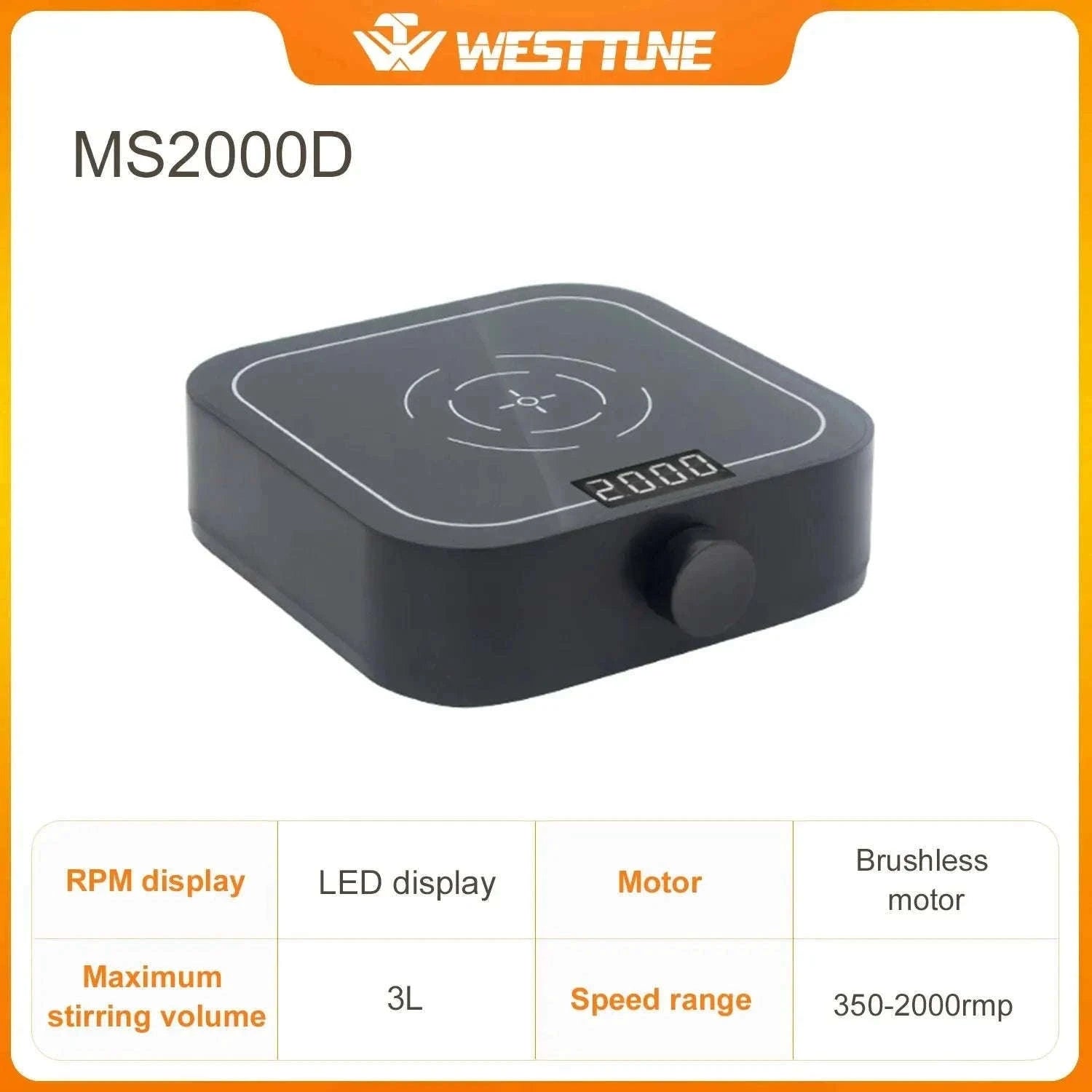 Mini Magnetic Stirrer 2000rpm/3000rpm with Stir Bar-MS2000D Green / EU Plug