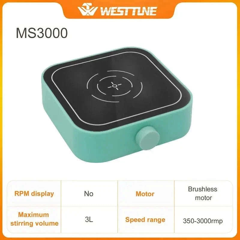 Mini Magnetic Stirrer 2000rpm/3000rpm with Stir Bar-MS2000D Green / EU Plug