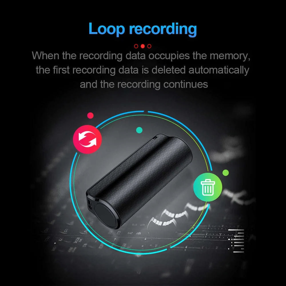 Mini Magnetic Voice Recorder Pen with 40-Day Recording & HD Audio-black / 16 GB