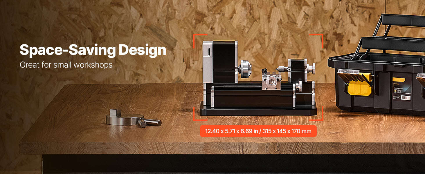 Mini Metal Lathe Machine 2.76 x 5.12 in 36W 20000 RPM with 3-Jaw Chuck-70 mm x 130 mm 36W / United States
