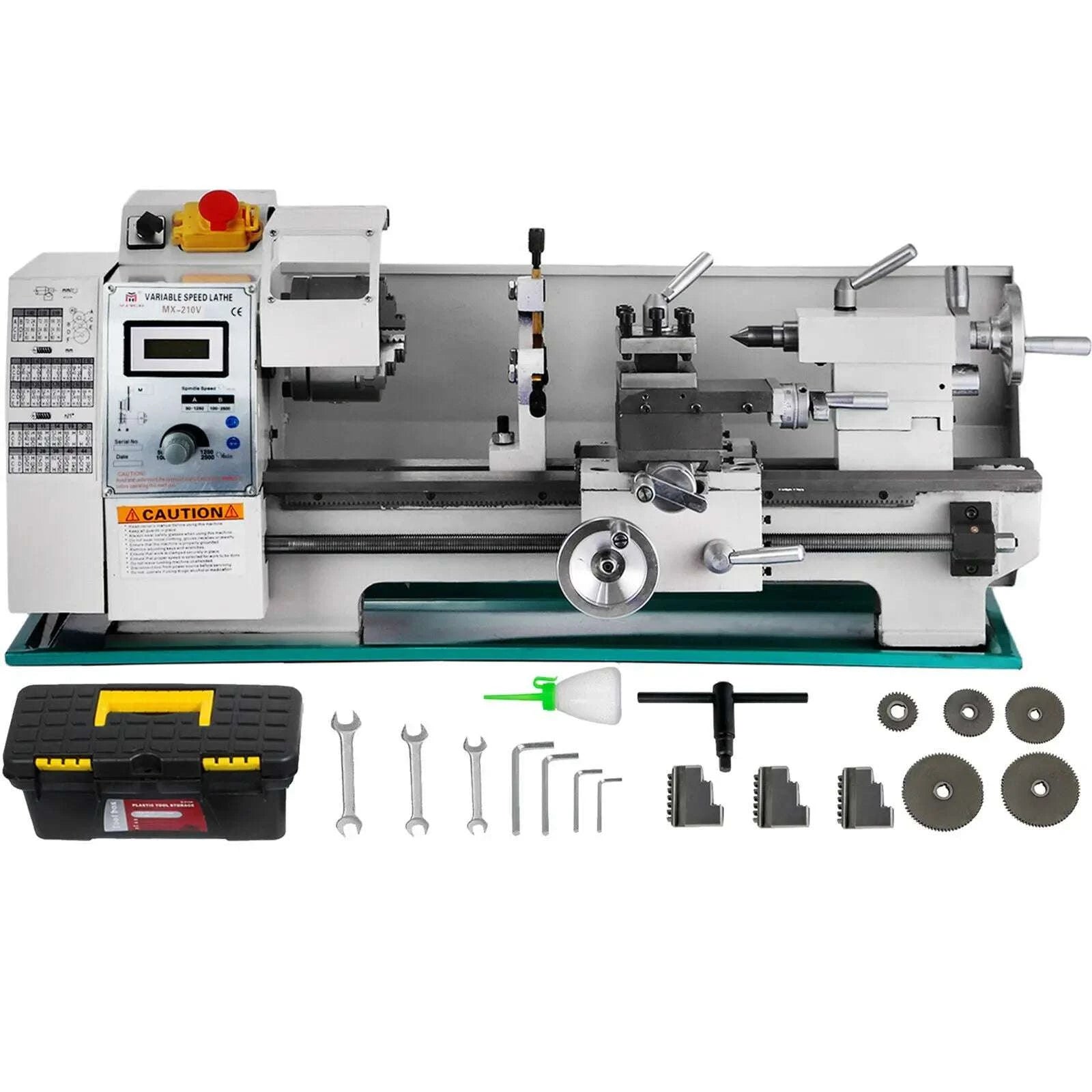 Mini Metal Lathe Machine Variable Speed 550W–1100W Multi-Size-180 x 350 mm 550W / United States