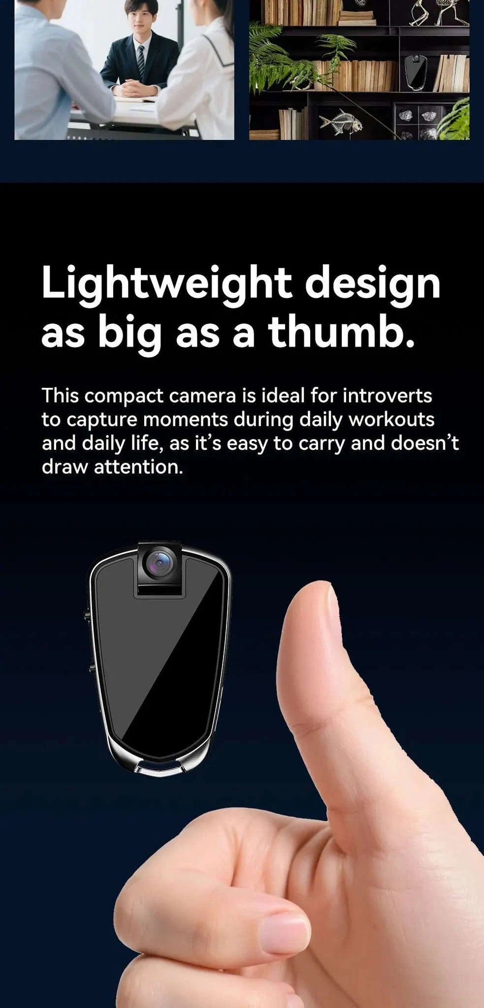 Mini Micro Security Camera 1080P HD – Ultra‑Compact Home & Car Monitor-black / with 256GB