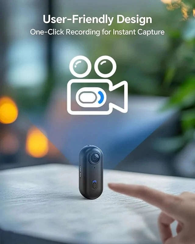 Mini Pocket Magnetic POV Vlog Camera-4K-White / 64GB