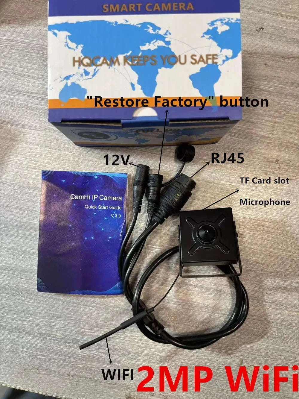 Mini POE IP Security Camera with Motion Detection and Audio-2MP POE