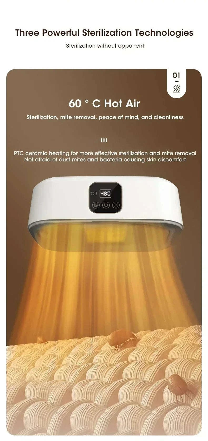 Mini Portable Foldable Electric Clothes Dryer-White / EU