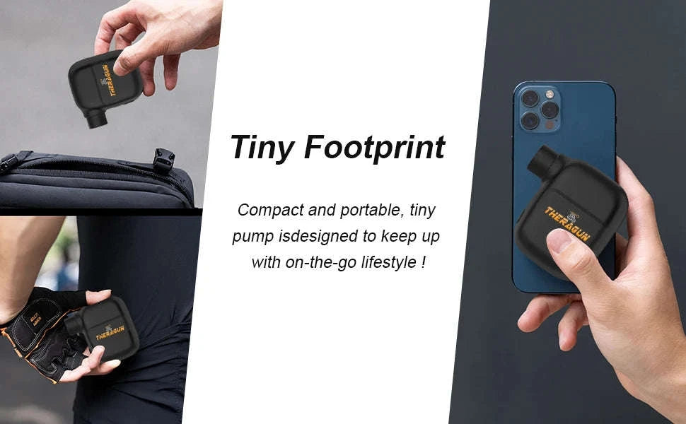 Mini Portable Rechargeable Electric Bike Pump 100PSI Type-C-Black
