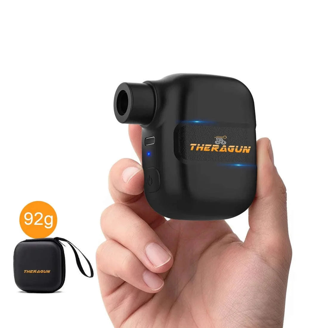 Mini Portable Rechargeable Electric Bike Pump 100PSI Type-C-Black