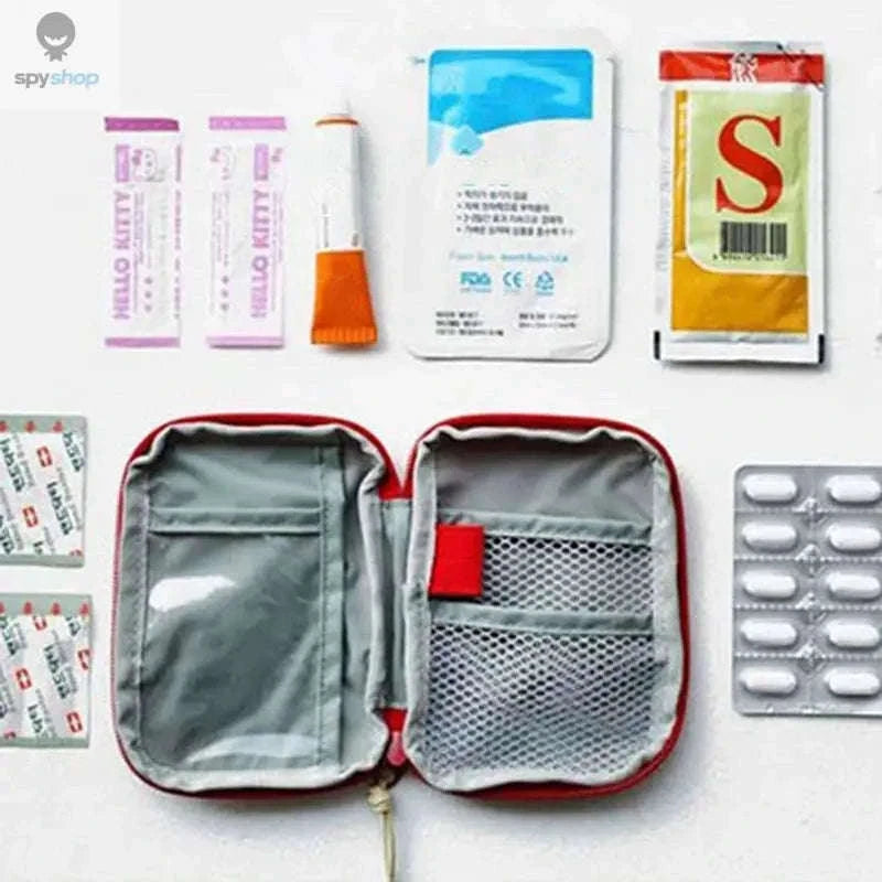 Mini Portable Safety Supplies Kit for Travel and Outdoor Use-Blue