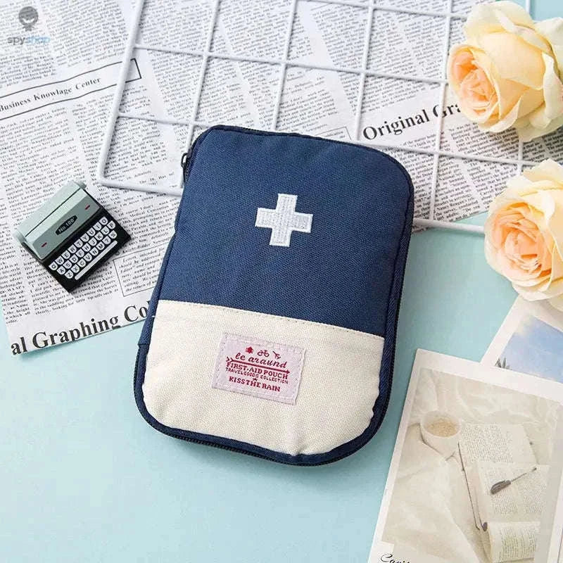 Mini Portable Safety Supplies Kit for Travel and Outdoor Use-Blue