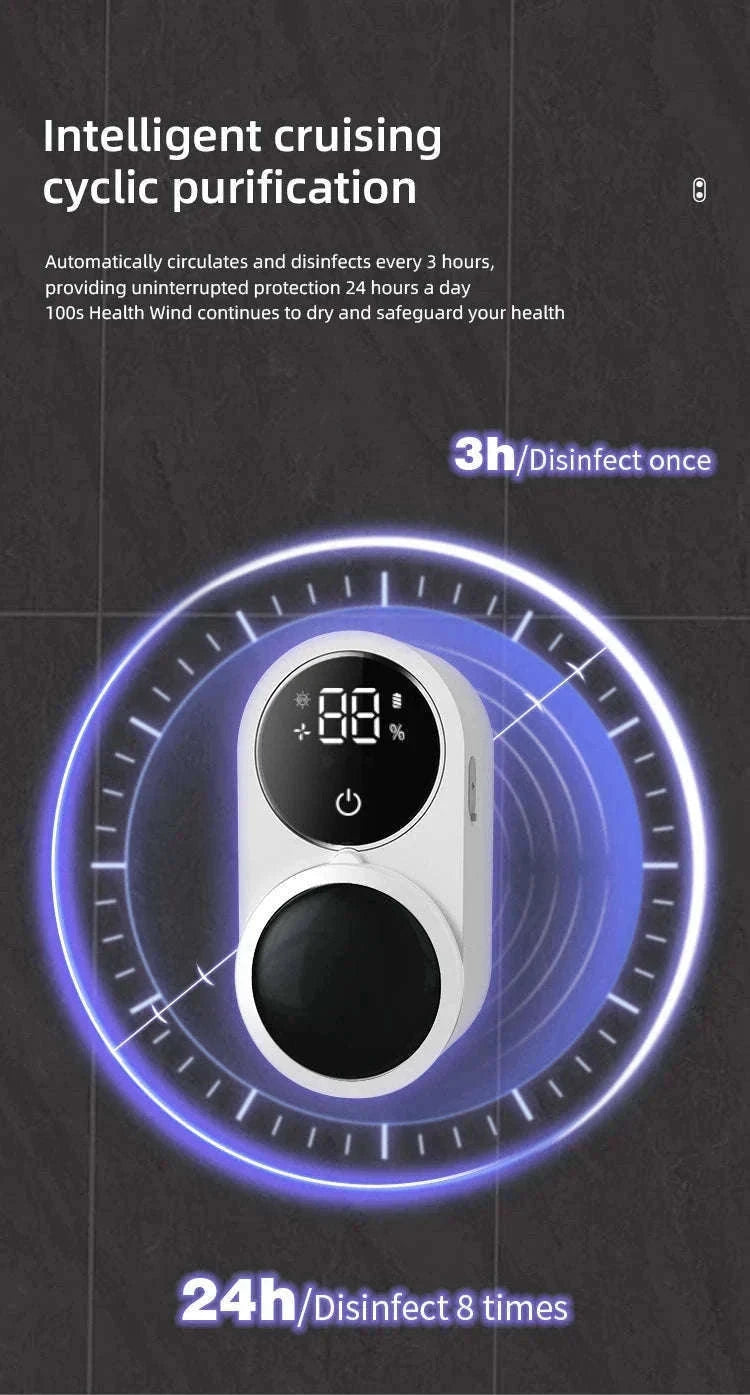 Mini Portable UV Toothbrush Sterilizer for Cleaner Daily Use-WHITE