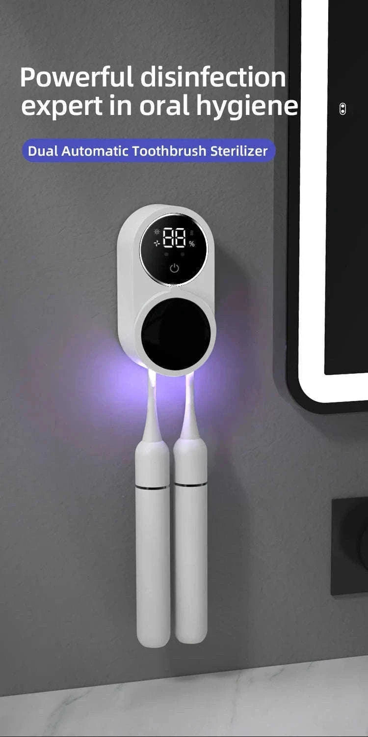 Mini Portable UV Toothbrush Sterilizer for Cleaner Daily Use-WHITE