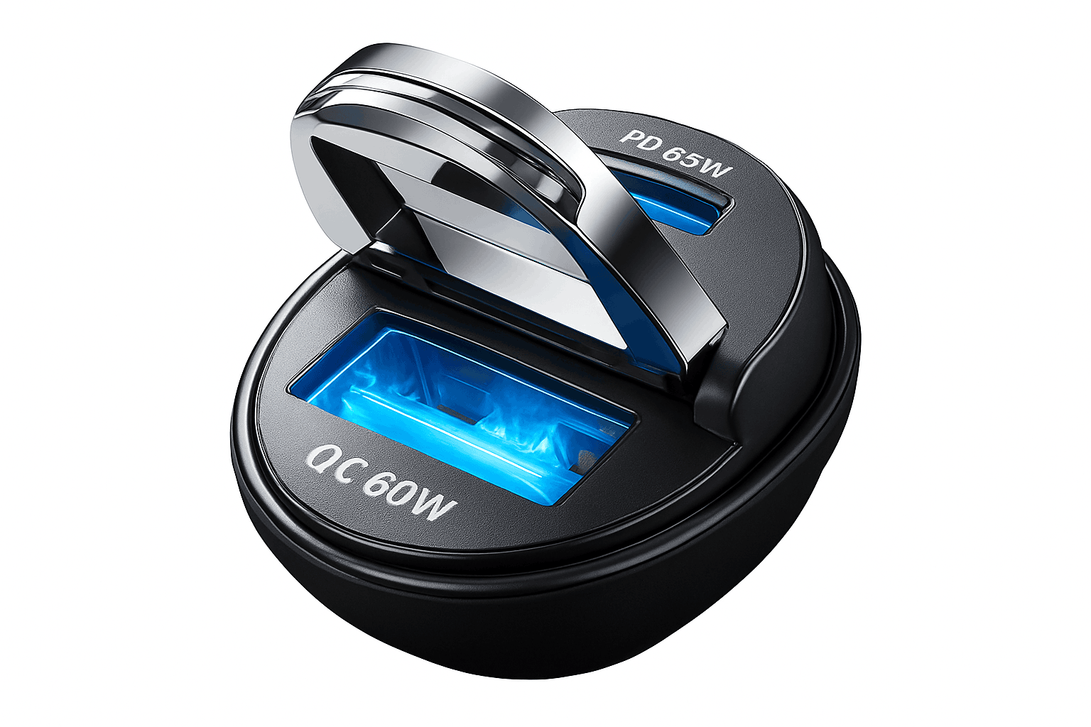 Mini Pull Ring Car Charger USB-C and USB-A Fast Charge-2 Type-c / China Mainland