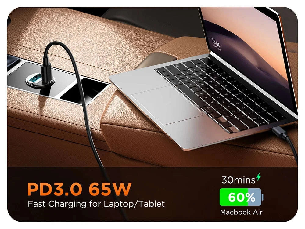 Mini Pull Ring Car Charger USB-C and USB-A Fast Charge-2 Type-c / China Mainland