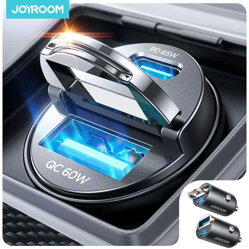 Mini Pull Ring Car Charger USB-C and USB-A Fast Charge-2 Type-c / China Mainland