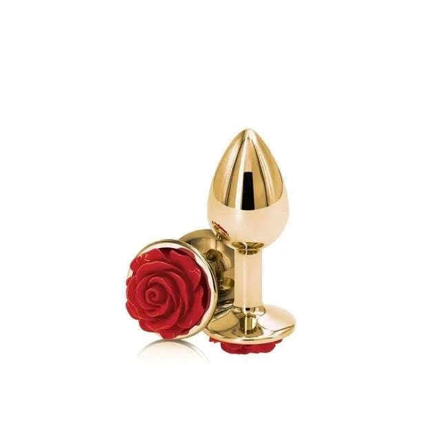 Mini Rainbow Rose Gold Anal Beads Plug-1