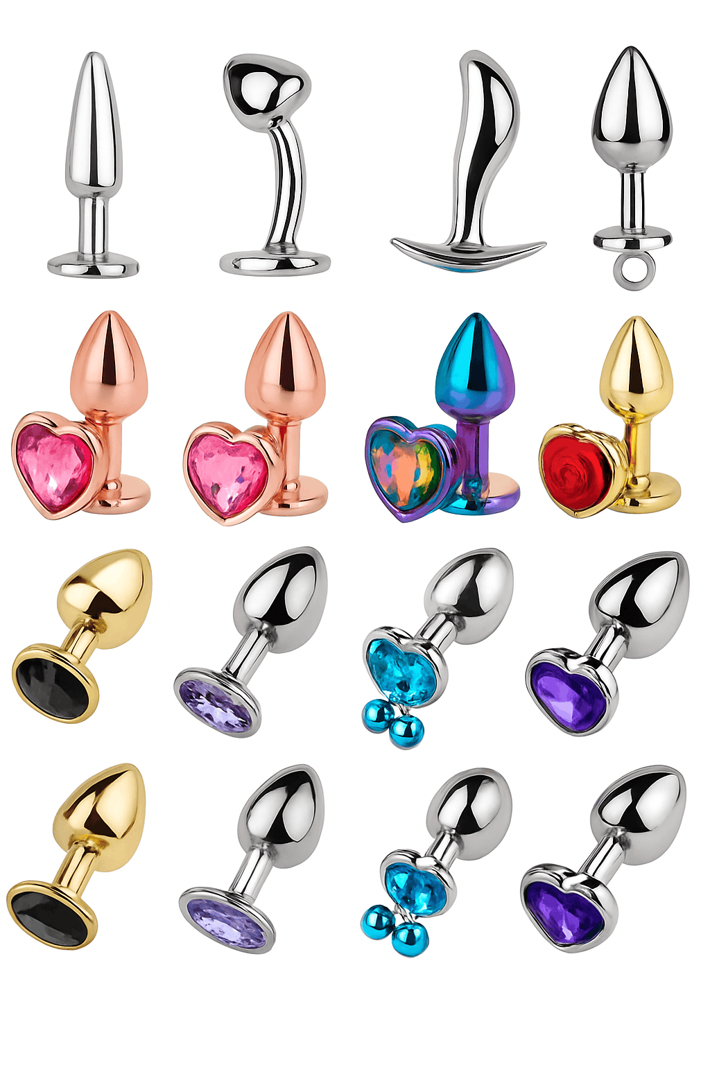 Mini Rainbow Rose Gold Anal Beads Plug for Smooth Exploration-1